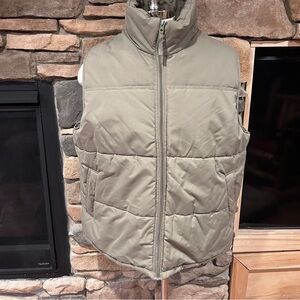 Men's Stitch‎ Olive Puffer Vest men’s size